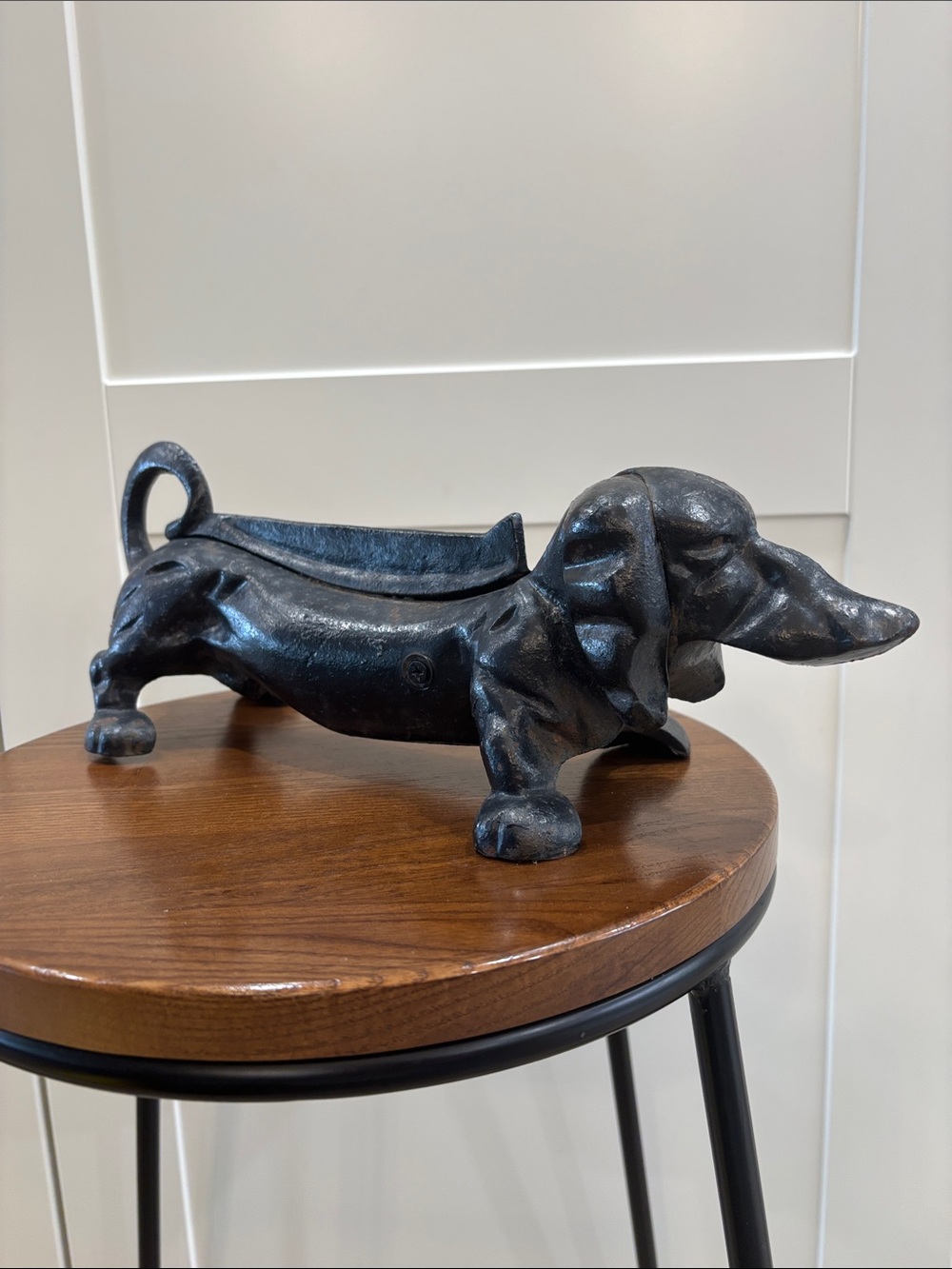 Black Cast Iron Dog Dachshund Boot Scraper